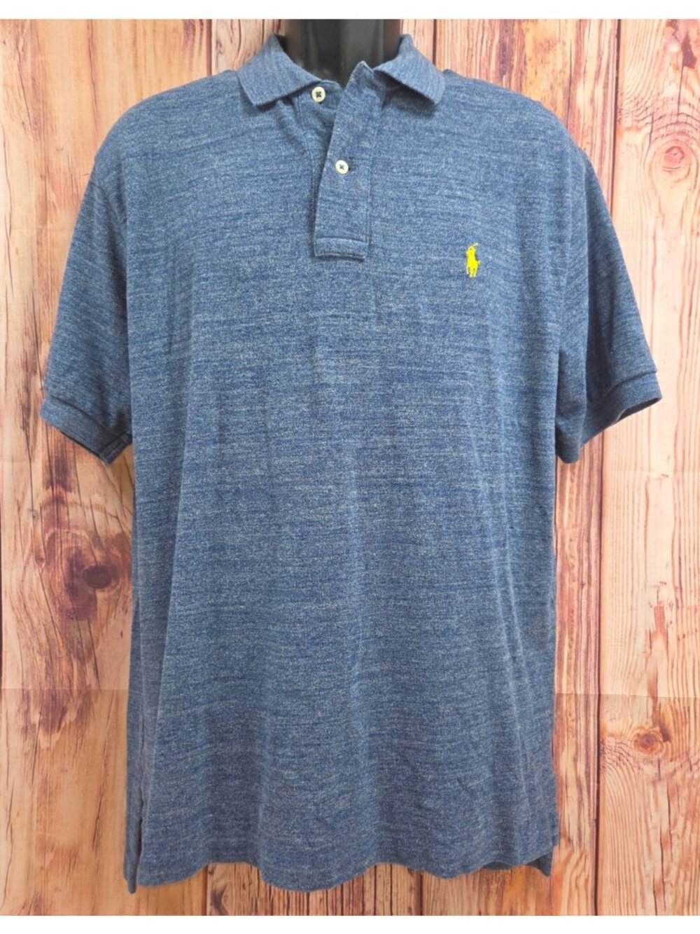 Polo Ralph Lauren Blue Heather Short Sleeve Cotton Polo Large